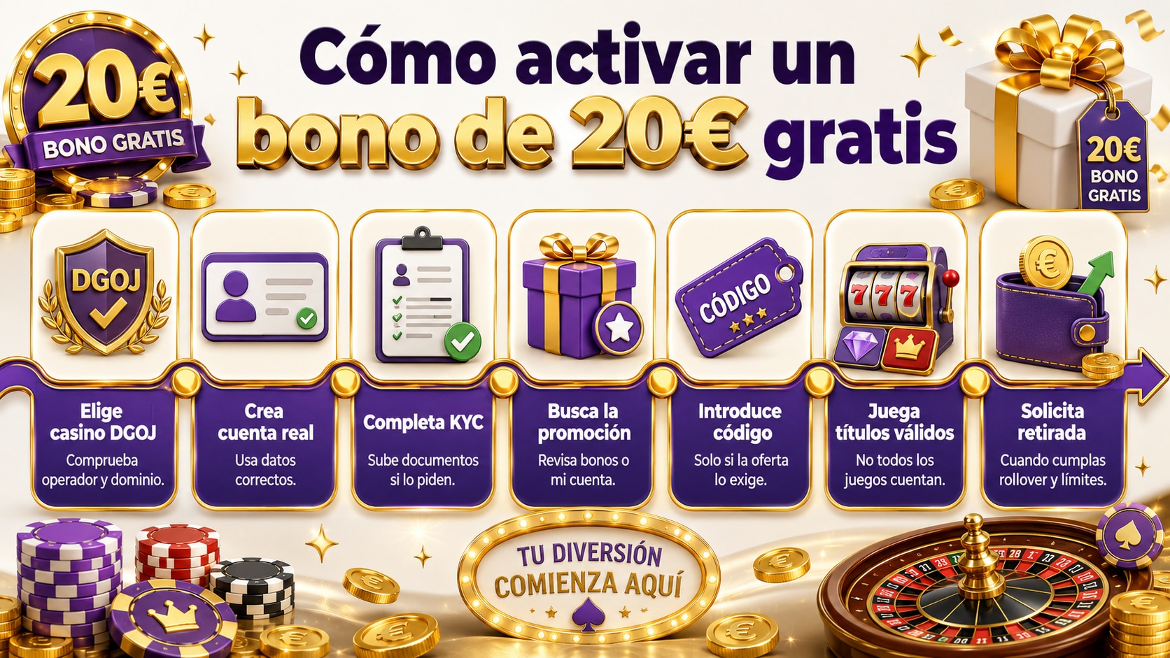 Casino 20 Euros Gratis Sin Depósito en España 2026
